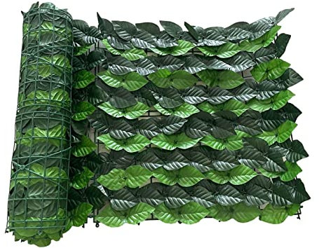 Clôture Feuilles Lierre, 0,5m x 1m/ Brise Vue Jardin Haie Artificielle en Rouleau, Haie Feuillage Artificiel, Clôture d'intimité, écran Jardin pour Balcon Cour Arrière Patio