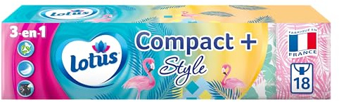 LOTUS Compact näsdukar + stil x 18 fodral