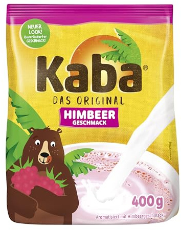 Kaba Himbeer 400g Beutel veganes Trinkpulver, das Original Himbeermilch-Pulver zum Anrühren in kalter & warmer Milch