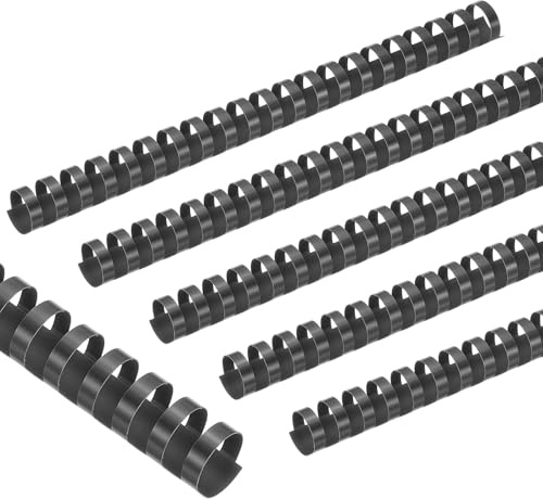 PATIKIL 22mm (7/8) Plastic Binding Combs, 50 Pcs 21 Rings Comb Binding Spines 190 Sheet Capacity Letter Size for Binding Paper Sheets Notebook Calendar Picture Album, Black