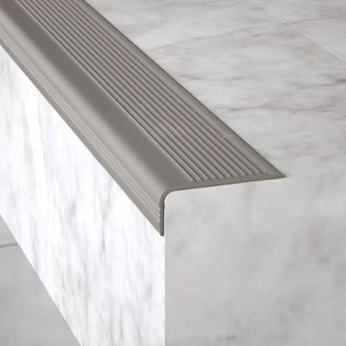Eleeonora Profilo Bordi Scale,60x30mm,Profilo angolare in PVC,Profilo Scale in PVC a Forma di L,Listello Angolare Profilo Bordi Scale,Striscia autoadesiva,per Gradini,Rampa,Pendenza