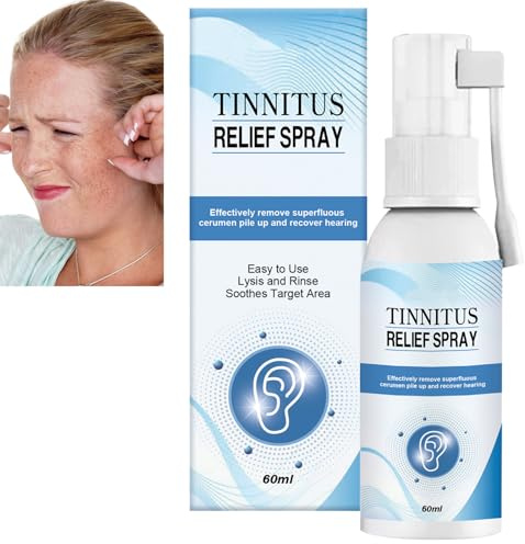 KOAHDE Spray pour le Traitement des Oreilles,Soulagement des Acouphènes Auriculaires,60ML,1PC,Nettoyant pour Cérumen,Soulager la Douleur des Acouphènes