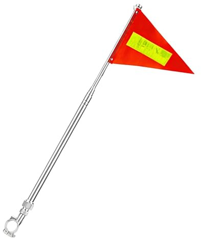Générique Drapeau pour remorque à vélo - Fanion rétractable déchirure résistante et imperméable | Fanion avec Bande réfléchissante,pour Adultes Trottinette Moto voiturette de Golf