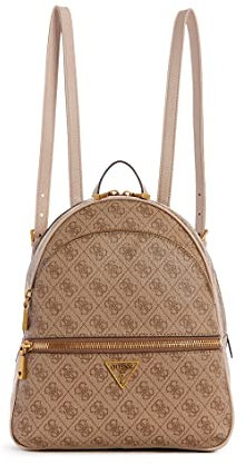 GUESS Damen Back Manhattan Rucksack Large, Latte-Logo
