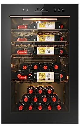 Haier - Cave à Vin 49 Bouteilles - 1 Porte - Classe Énergétique F - Froid Statique - Noire - 82 x 49,7 x 58,5 cm - Modèle HWS49GAE