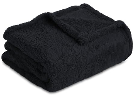 Filt Pläd i Fleece 130 x 150 cm, Enkelsäng Flanell - Filt Certifierad enligt Oeko-TEX®, Fleecefilt för Soffa och Säng, Överlakan Flanell, Mjuk Filt-Blå