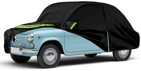 Copriauto Sostituzione per Fiat 600 1955-1969, Copertura Auto Protettiva Dell'auto, Telone per Auto Garage Completo Impermeabile Strisce Riflettenti Completo