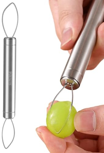 Pelador de uvas para la piel, pelador de frutas y kiwi, herramienta de cocina portátil para uso diario, hogar, bayas, viajes, restaurante, cóctel, preparación de té de la tarde