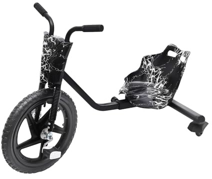 Pedal Gokart, veicolo per bambini, auto a pedale, giocattolo per bambini, alta sicurezza e stabilità, Kettcar dai 6 anni, colore nero