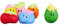Relaxdays 10022531 Knautschball 6 cm, mit Grimasse/Haaren, Antistressball knetbar, Farblich und Modell sortiert