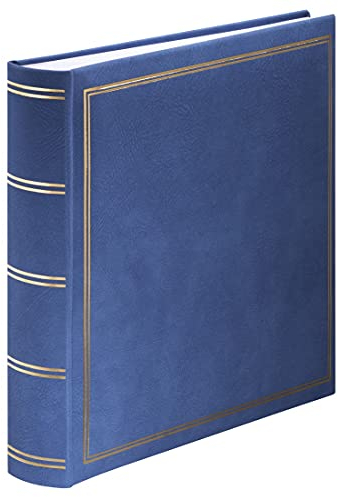Hama London Photo Album | 30x30cm | Jumbo Scrapbook | 80 White Pages | 320 Photos | Blue