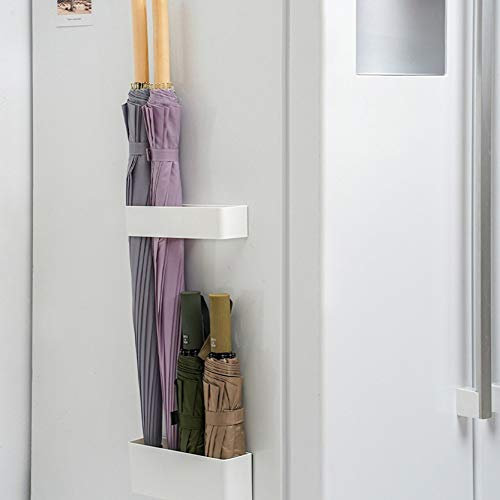 CAMEIRGOU Paragüero, Porta Paraguas Moderno Para La Entrada, Habitación, Paragüero Montado En La Pared Sin Perforaciones, Soporte Para Paraguas Ajustable, Estante Para Paraguas Con Bandeja Antigoteo