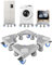 Fousenuk Socle Linge Base de Sèche-linge Réglable avec 4 Roues et 8 Pieds, Support Machine à Laver Charge 300 kg, pour Électroménager, Réfrigérateur