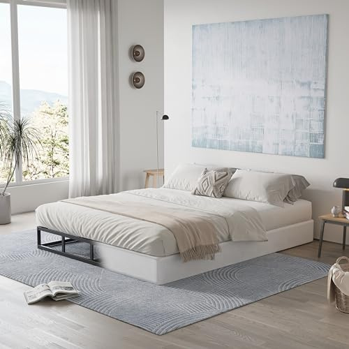 HUEIIS Full Box Spring 5 Inch Low Profile Heavy Duty Metal Frame Mattress Foundation Boxspring, Quiet Noise-Free,Easy Assembly