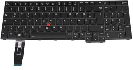 Lenovo 5N21K05015 Original Tastatur DE (deutsch) schwarz/schwarz mit Backlight und Mouse-Stick für Gen 1 (21FC/21FD), P16s Gen 2 (21K9), Gen 1 (21FE/21FF), T16 Gen 2 (21K7/21K8)