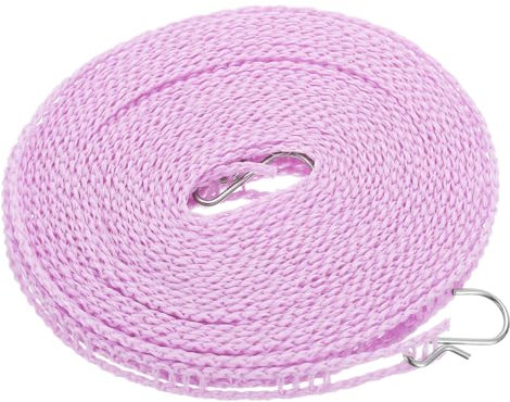 QUARKZMAN Stendino Portatile, Corda per Stendere Il Bucato in Nylon Antiscivolo e Antivento da 26,25 Piedi per Cortile, Viaggi All'Aperto, Campeggio, Asciugatura Del Bucato, Viola