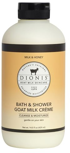 Dionis Goat Milk Bath & Shower Crème, Milk & Honey 14.5 oz
