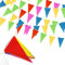 SULOLI 80 Metri 150 Bandierine Triangolari Colorate,Feste Striscione Bandiere,Festoni Decorazioni per Compleanno Festa Ghirlanda Esterno Matrimonio Natale