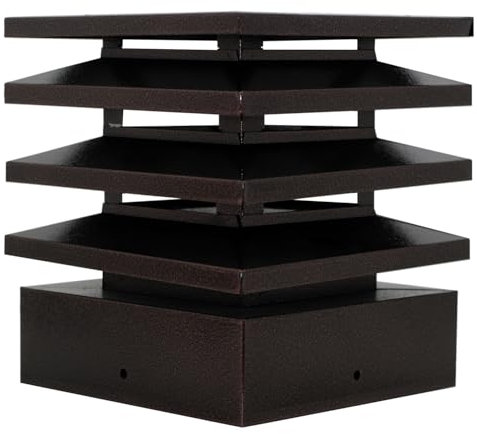 ALLINOX Terminale Architettonico Comignolo Antivento Canna Fumaria TESTA DI MORO Fumaiolo Quadrato Per Camino Anti Intemperie (32x32)