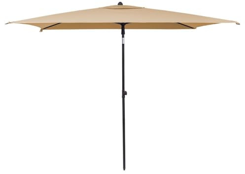 MONTY Parasol inclinable 125x200 cm Arena, mástil diámetro 32mm Acero Negro