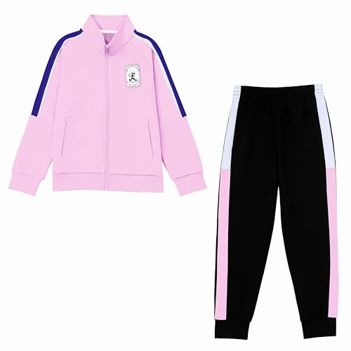 Tancefair Unisex - Bambini e ragazzi Stripes Tracksuit Ragazze Abbigliamento Set 2 pezzi Ragazzi Completo di tuta Sportiva Jogging Set per 4-15 anni