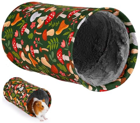 1PCS Guinea Pig Toys Guinea Pig Tunnel Hideout Washable Canvas Small Animal Tube, Portable Soft Hamster Hideaway Bed for Playing Resting, Cage Accessories for Bunny Rabbits Hedgehogs Chinchillas