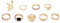 Edary Boho Knuckle Rings Set Gold Schlangenringe Stapelring Midi Joint Knuckle Ring Schmuck für Frauen und Mädchen (8 Stück)