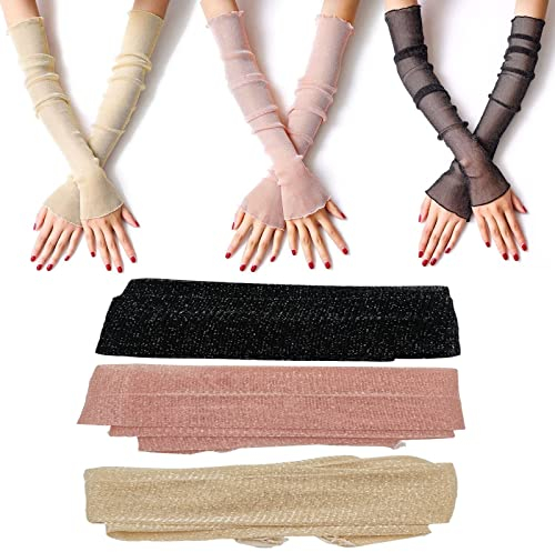 Molyorch 3 Paio Maniche Braccio, Anti-UV Manicotti, Manicotto di Protezione Solare, per Adatto a Donne in Bicicletta, Golf, Guida Tutte Le Attività All'aperto, 3 Colori