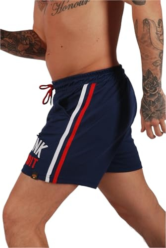 Kronk Iconic Detroit Applique Lined Shorts Navy Large