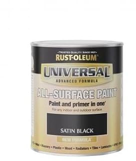 Rust-Oleum Universal All Surface Brush on Paint - Satin - Black - 250ml