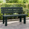 Homgoday Gartenbank Sitzbank Balkonbank Ruhebank Terrassenbank Parkbank Relaxbank Gartenmöbel Bänke für Garten Terrasse Balkon Grün 110x52x71 cm Polypropylen