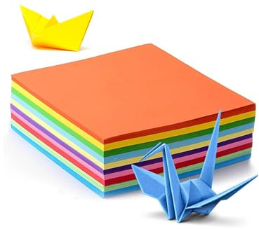 100 Sheets A4 Coloured Paper, Origami Paper 10 Assorted Colors (70gsm), Double Sided Craft Pack for Crafting, Decorating, Drawing, Cutting, DIY, Arts