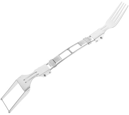 Homoyoyo Affettatrice per Anguria in Metallo 2 in 1 Forchetta Utensile da Cucina Portatile per Tagliare Cubetti di Melone e Anguria per Uso Domestico e Insalate Fresche