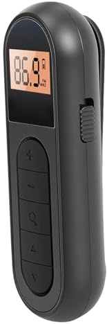 Cuifati FM Radio, Portable Digital Radio with Built in Fast Charge Li Battery and USB C Port, Crystal Clear Sound Auto Search Store Stations, for NPR Music Sports (Black)