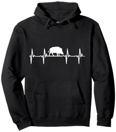 T-Shirt Chasse pour Homme Sanglier Cadeau Chasse Hommes Sweat à Capuche