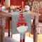 Betylifoy Tischläufer Weihnachten Santa Gnomes mit Lange Beinen Xmas Rustikale Tischwäsche Grauer Tischläufer für Weihnachts Feiertags Dekoration Xmas Feier (Grau)