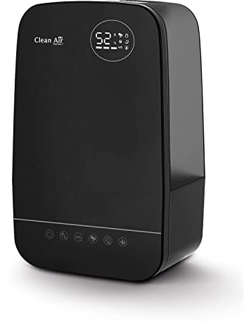 Clean Air Optima CA-606 Luftbefeuchter mit Ioniser und Aromatherapie – Luftbefeuchtungskapazität max. 480 ml/h – Wassertank Kapazität 5,5 Liter – geeignet für Räume bis zu 65 m²/160 m³ (schwarz)