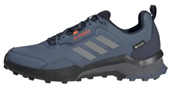adidas Herren Terrex AX4 Gore-TEX Hiking Shoes, Wonder Steel/Grey/Impact Orange, 46 EU