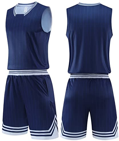 Basketball Trikot,Basketball Shirt Kinder,Basketballtrikot Und Shorts, Basketballtrikot Für Erwachsene, Zwei Seitentaschen Zur Aufbewahrung Ihrer Sachen (jersey-02,6XL)