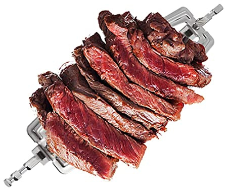 Gcroet Fourchettes à Viande en Acier Inoxydable pour rôtisserie 28cm Fourchette à friteuse à air Grill Brochette à Broche Poulet rôti Fourchettes à Poisson Barbecue Grill Accessoires de Barbecue