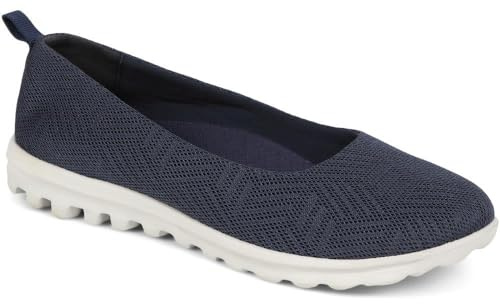 Pavers Women's Pumps in Navy with Cushioned Memory Foam Insole - Casual Slip On Shoes - Comfortable Stylish Ladies Footwear - Size UK 6 / EU 39