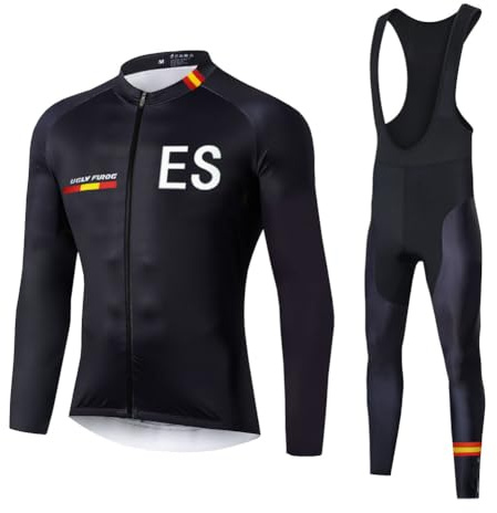 UGLY FROG 2025 Conjunto Ciclismo Hombre Manga Larga,Ropa Ciclismo Invierno Pantalones Con 20D Para Almohadillas De Gel