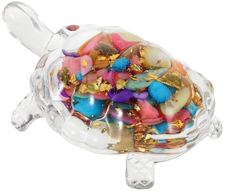 CVUTOVO Figura Decorativa de Cristal Diseño Realista de Tortuga Marina, Adorno Versátil para Decoración de Acuarios y Hogar, Material Vidrio Compacto y Elegante