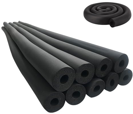 Isolation de Tuyau Tube en Mousse Noir, Diamètre Intérieur 16-110mm, Épaisseur 20-50mm Conduits Isolants Insul en Mousse pour Climatisation Outils Poignée(16mm*20mm*1.9m)