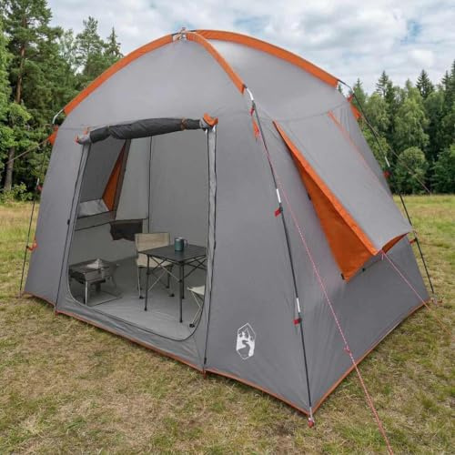 LoogCape Tente cabine grise orange 210 x 210 x 138 cm polyester imperméable légère avec ouverture d'air tente dôme spacieuse pour festival extérieur loisirs