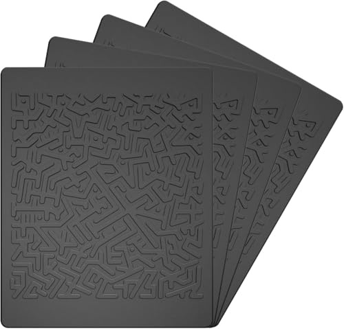 JIMISHA Tappetino Antiscivolo per cruscotto, Tappetino Auto cruscotto Anti-Scivolo, Antiscivolo Mat per telefoni cellulari, Occhiali da Sole e Chiavi, 6.3 x 5.12 inch, 4 Pezzi