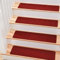 MBIGM 15er Set Stufenmatten 20 cm X 65 cm Treppenteppich Selbstklebend Sicherheit Stufenteppich für Kinder, Älteste und Haustiere, Rot