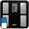 EEBBL Körperfettwaage Digital Personenwaagen Bluetooth Körperanalysewaage mit App Smart Waage für Körperfett, BMI, Muskelmasse, Protein, BMR, Schwarz, 16 Indikatoren