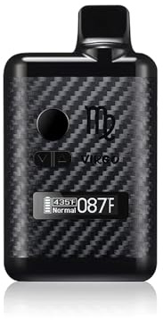 Anix Virgo Portable Dry Herb Vaporiser, Ceramic Heating Chamber, USB-C Fast Charging, 1300mAh Battery, OLED Screen (No Nicotine) (Black)