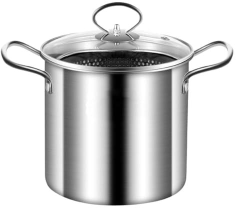 GXFCAI Stainless Steel Pasta Pot, Multi-pot With Strainer, Multi-purpose Soup Pot Frying Pot, Pasta Strainer with Handle, Spaghetti Cooker Steamer Stock Pot with Lid
